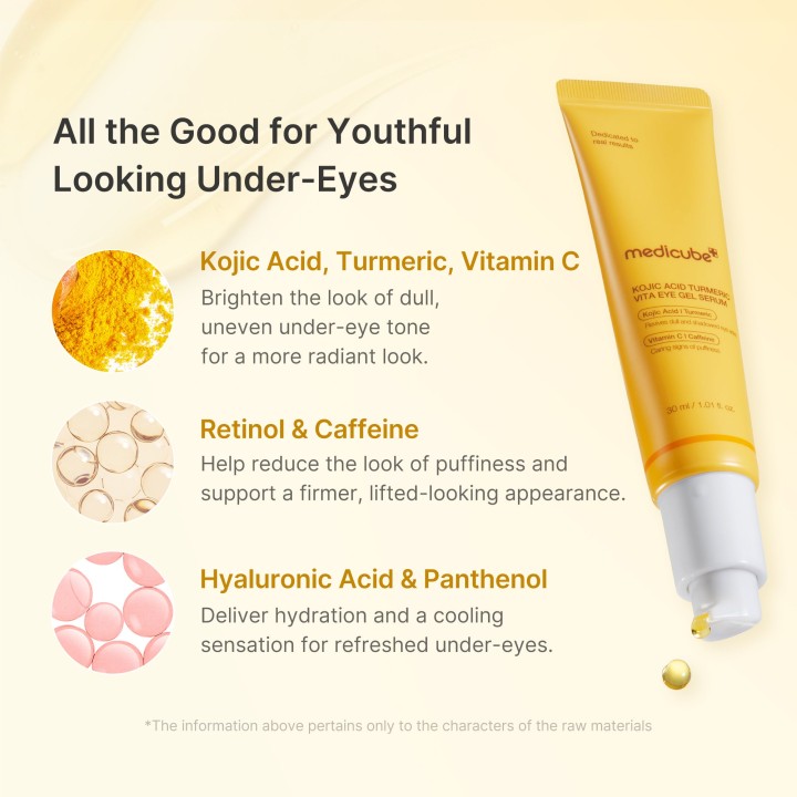MEDICUBE Kojic Acid Turmeric Eye Gel Sérum | K-Star