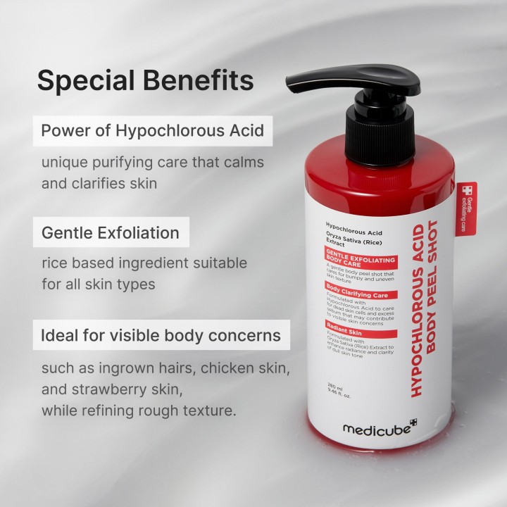 MEDICUBE Hypochlorous Acid Rice Body Peel Shot | K-Star