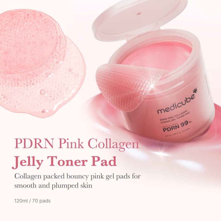 MEDICUBE PDRN Pink Collagen Gel Disque Tonique | K-Star