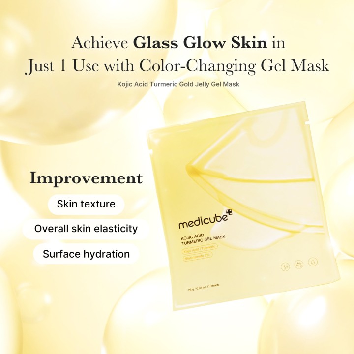 MEDICUBE Kojic Acid Turmeric Gold Gel Masque | K-Star