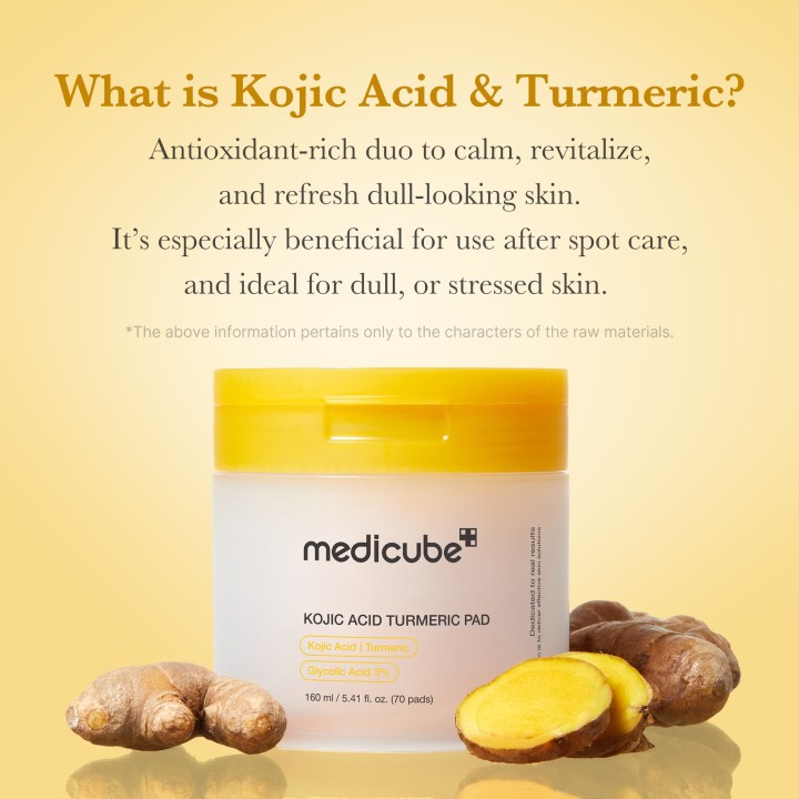 MEDICUBE Kojic Acid Turmeric Disque Tonique | K-Star