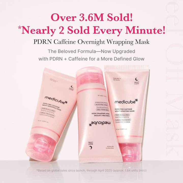 MEDICUBE PDRN Pink Caffeine Overnight Masque | K-Star