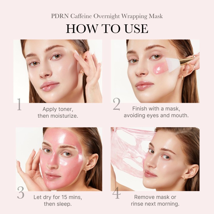 MEDICUBE PDRN Pink Caffeine Overnight Masque | K-Star