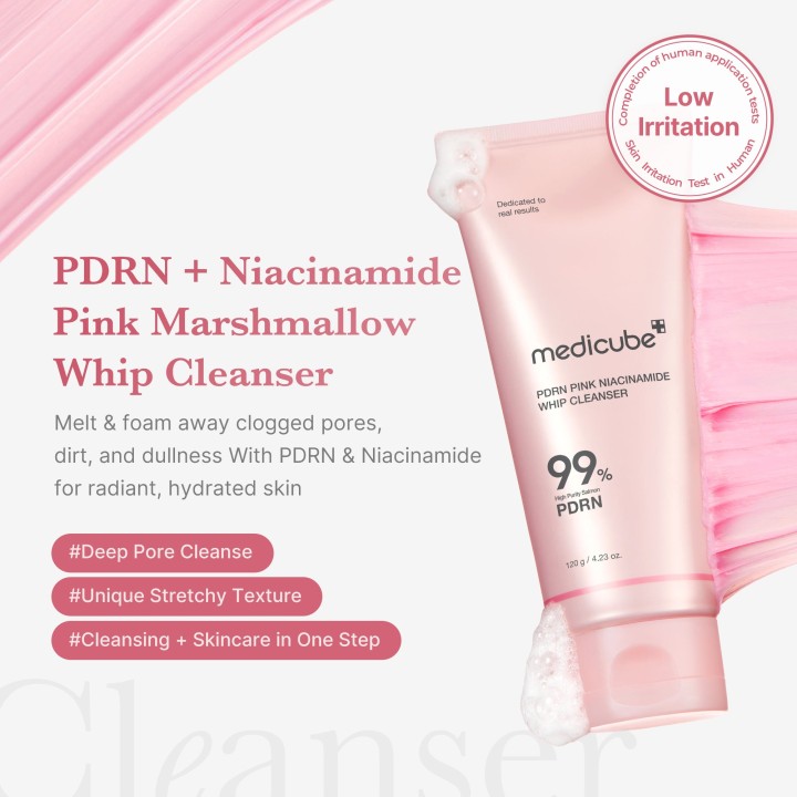 MEDICUBE PDRN Pink Whip Nettoyant | K-Star